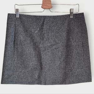J.Crew Wool Blend Mini Skirt  Classic Gray Preppy Academia Women's Sz. 10
